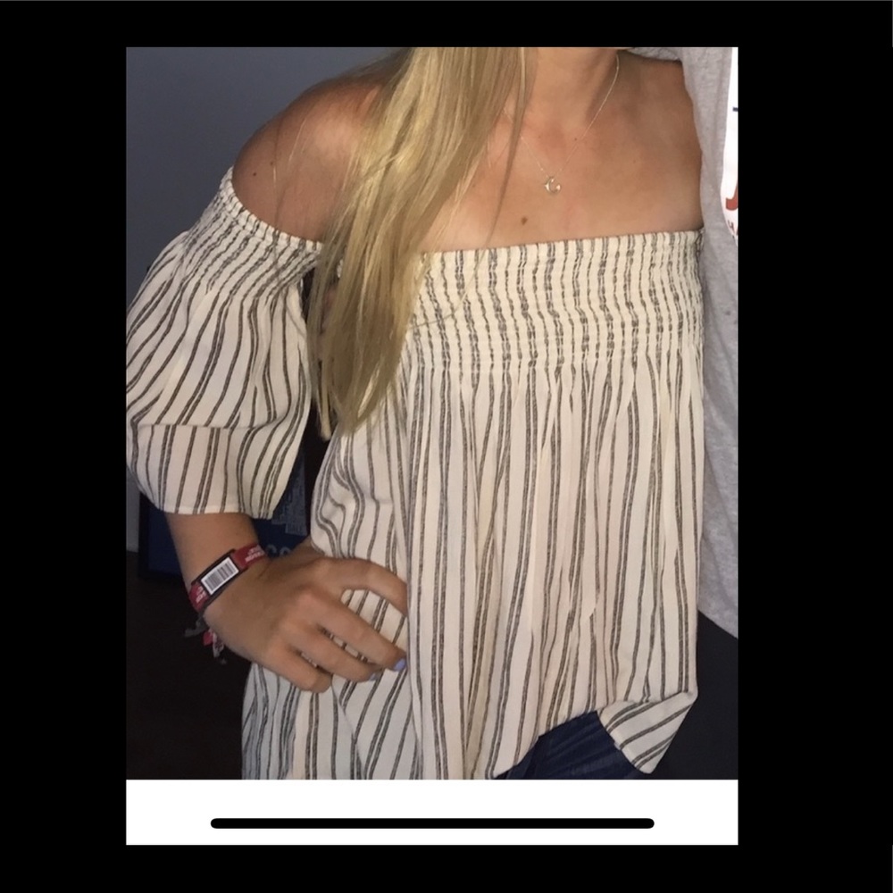 Billabong off the shoulder striped top